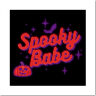 Spooky Babe Womens Halloween Posters and Art